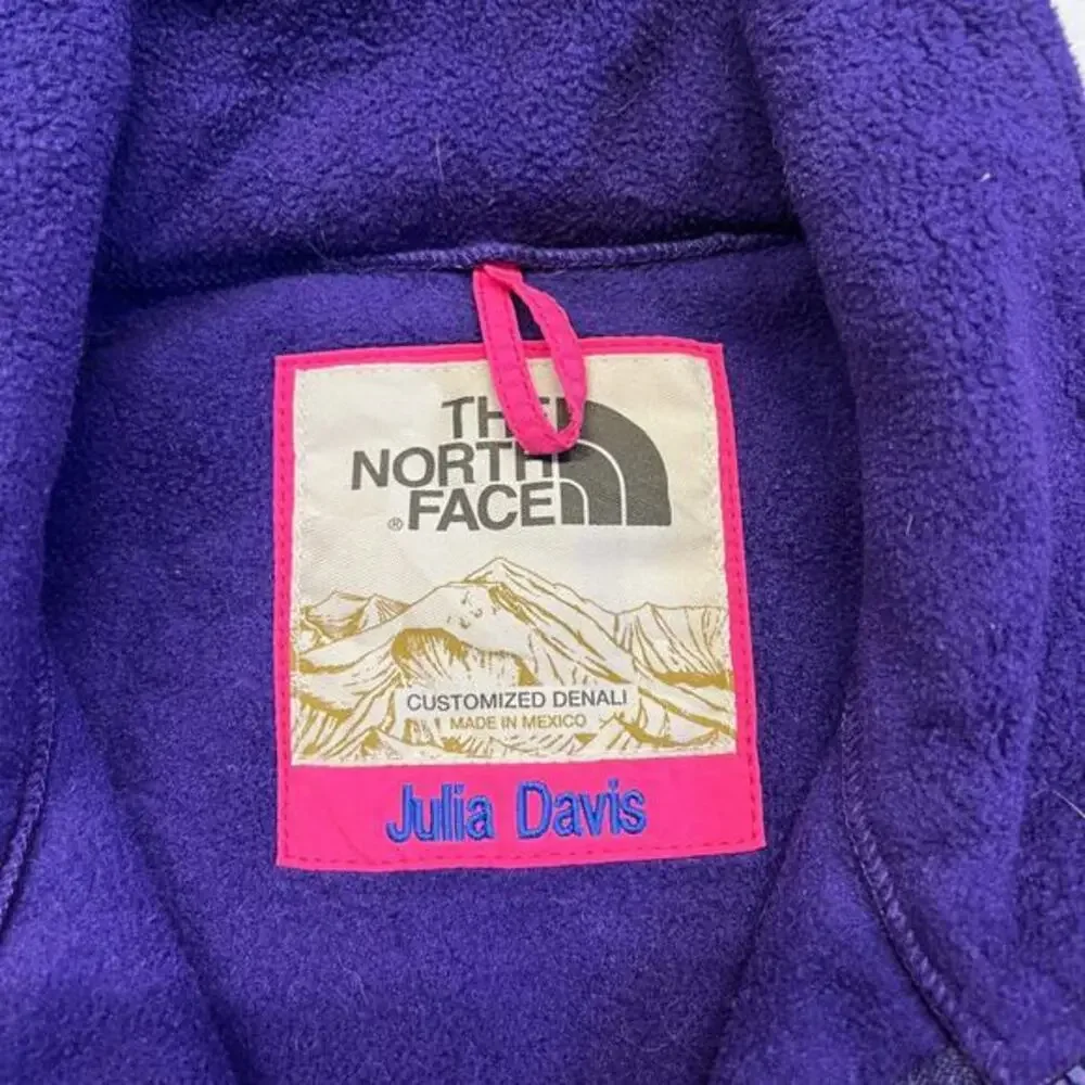The North Face Womens Custom Denali‎ Fleece Full Zip Jacket Medium Pink & Purple - Picture 4 of 14